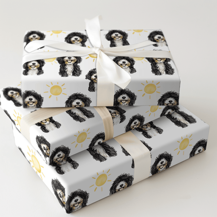 Sunny Day with the Bernadoodles - Wrapping Paper - Aspen & Arlo