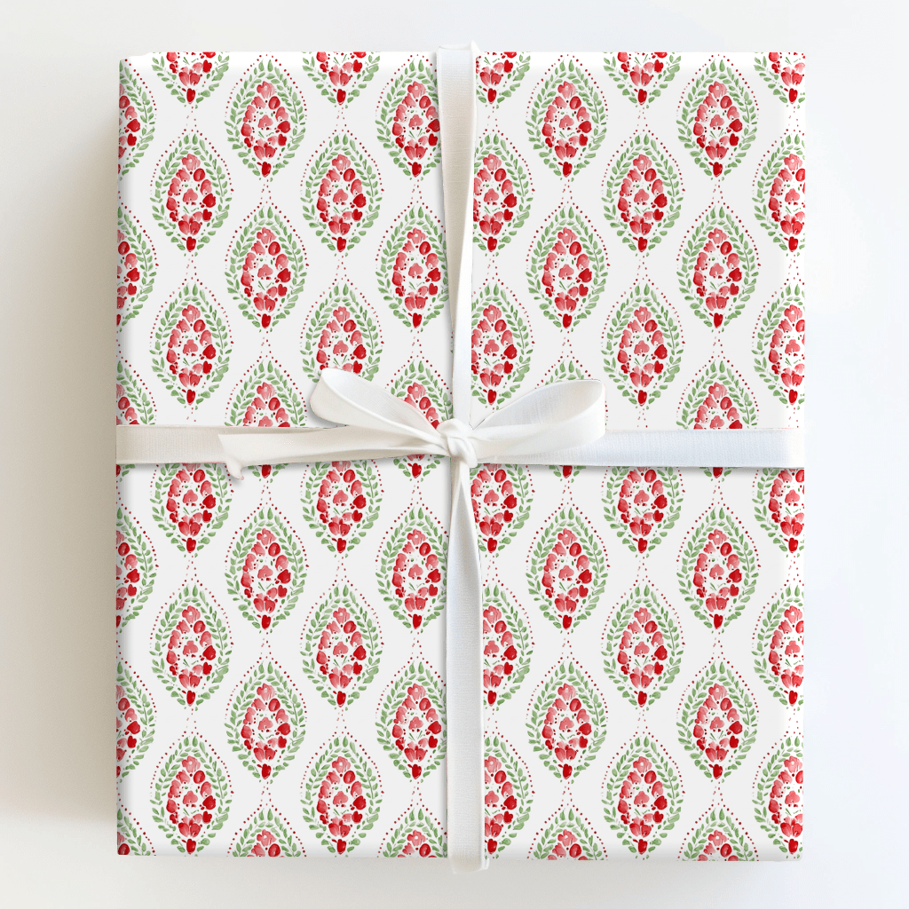 Peppermint Posies - Wrapping Paper - Aspen & Arlo