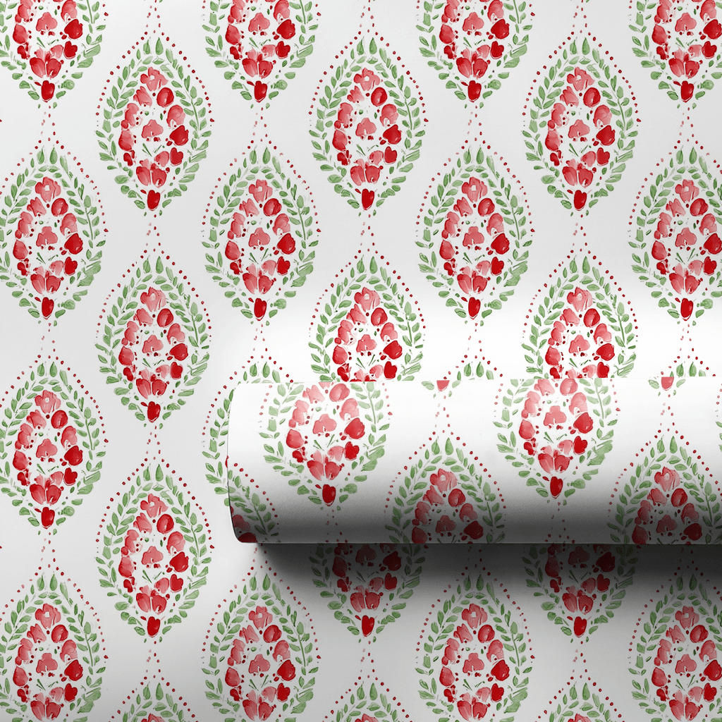 Peppermint Posies - Wrapping Paper - Aspen & Arlo