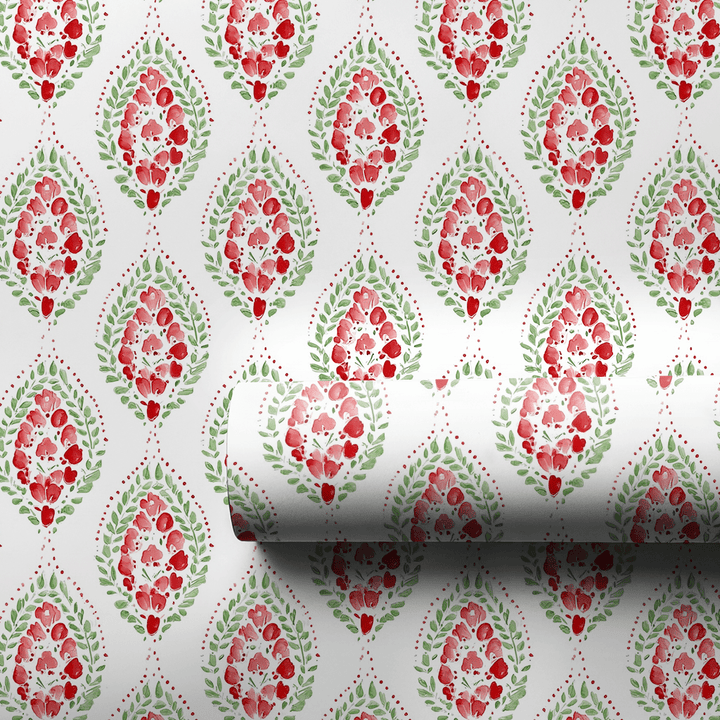 Peppermint Posies - Wrapping Paper - Aspen & Arlo