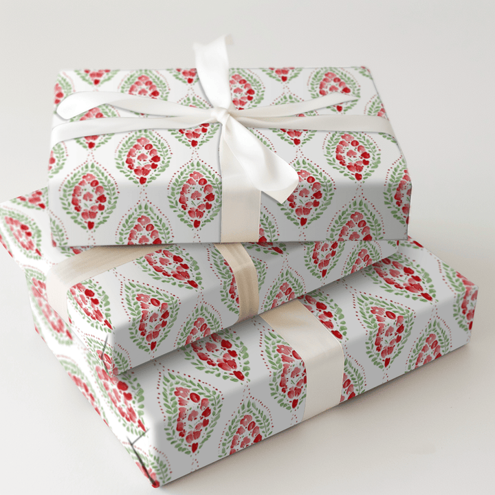Peppermint Posies - Wrapping Paper - Aspen & Arlo