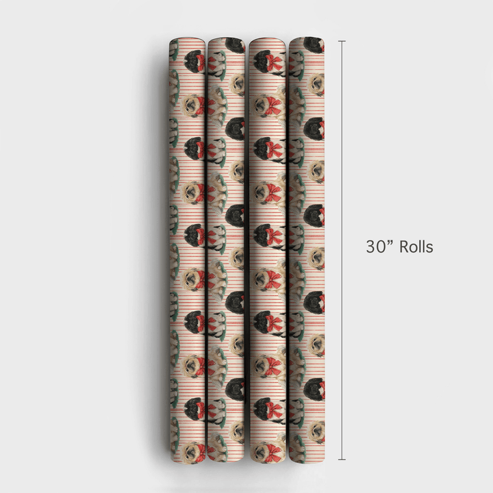 Pekingese Pinstripes - Wrapping Paper - Aspen & Arlo
