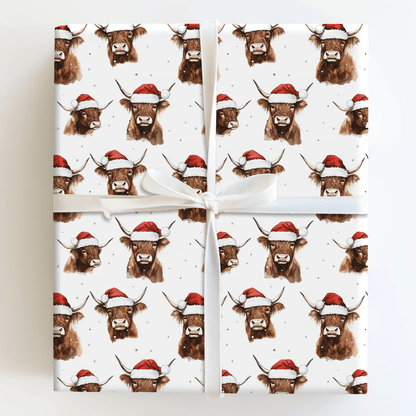 Holiday Highland Cow - Wrapping Paper - Aspen & Arlo