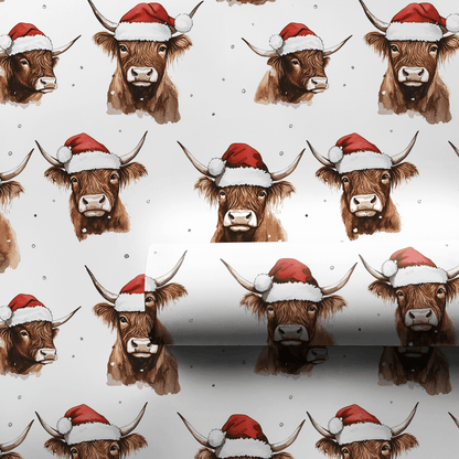 Holiday Highland Cow - Wrapping Paper - Aspen & Arlo