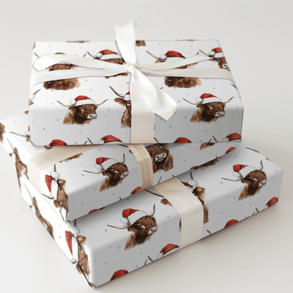 Holiday Highland Cow - Wrapping Paper - Aspen & Arlo