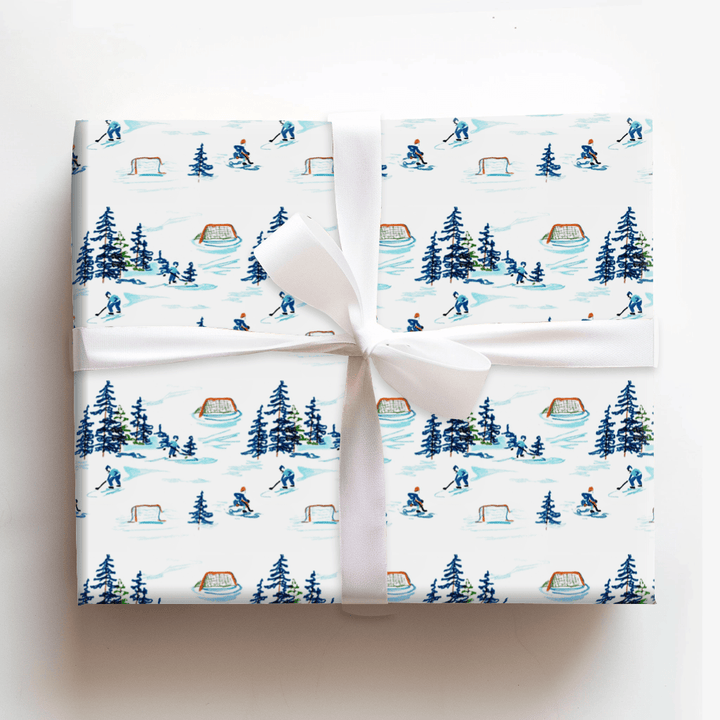 Frosty Faceoff - Wrapping Paper - Aspen & Arlo