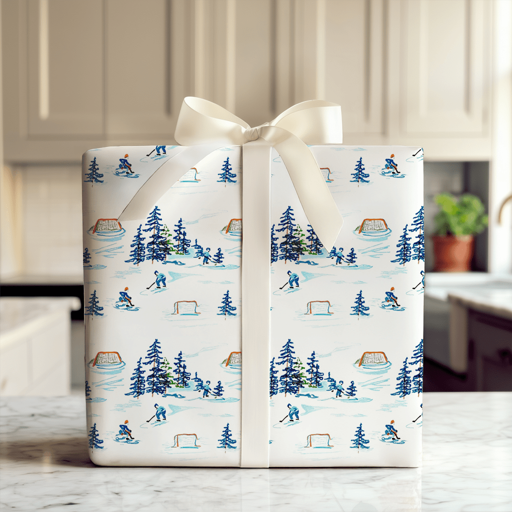 Frosty Faceoff - Wrapping Paper - Aspen & Arlo