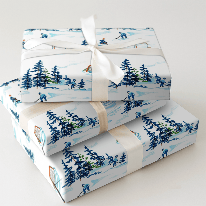 Frosty Faceoff - Wrapping Paper - Aspen & Arlo