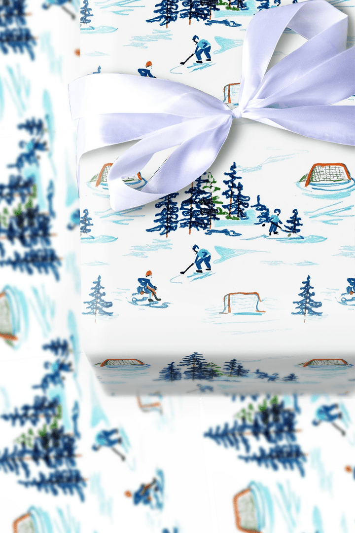 Frosty Faceoff - Wrapping Paper - Aspen & Arlo