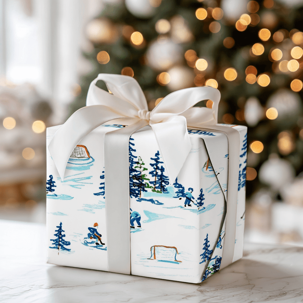 Frosty Faceoff - Wrapping Paper - Aspen & Arlo