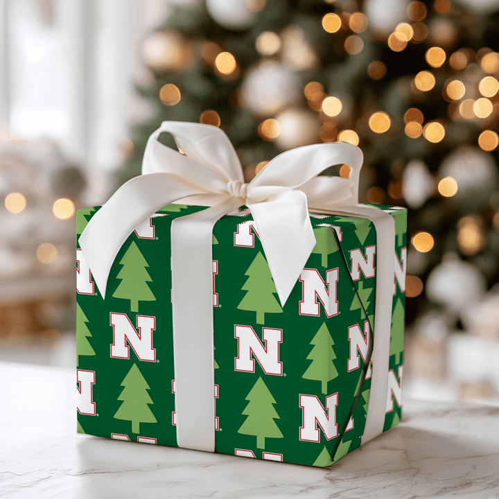 Husker Holiday Pines - Wrapping Paper - Aspen & Arlo