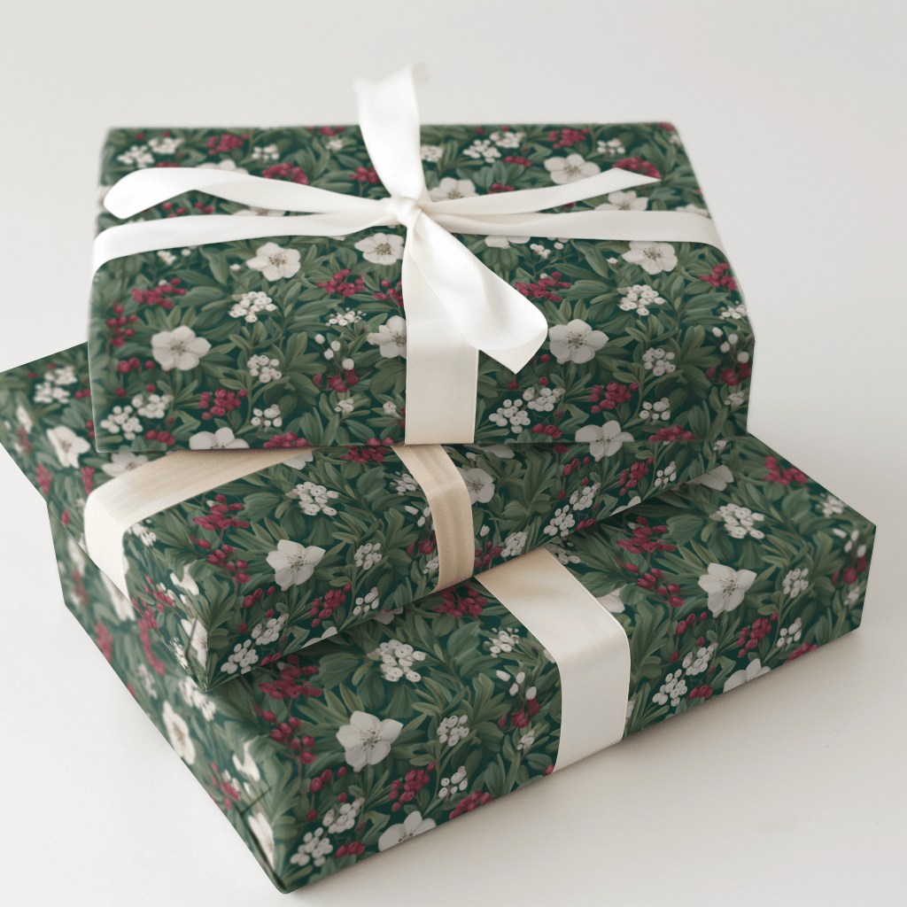 Glacial Gardenia - Wrapping Paper - Aspen & Arlo