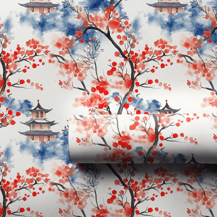 Cherry Blossom Breeze - Wrapping Paper - Aspen & Arlo