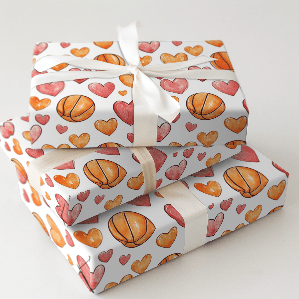 Fast Break to My Heart - Wrapping Paper - Aspen & Arlo