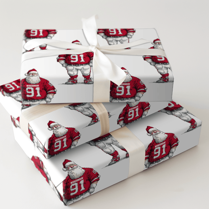 On, Wisconsin! On, Dasher! - Wrapping Paper - Aspen & Arlo
