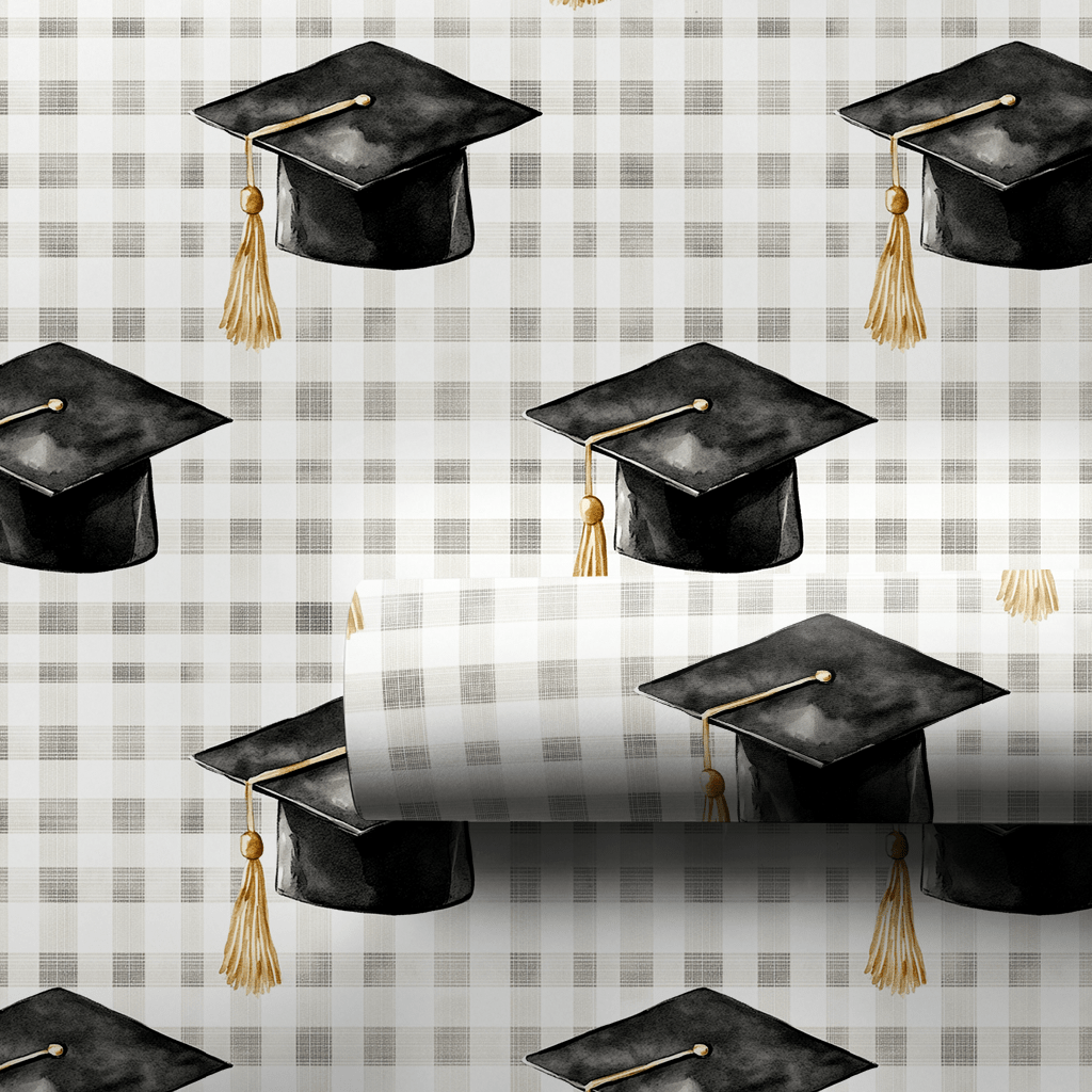 Plaid to Be a Grad - Wrapping Paper - Aspen & Arlo