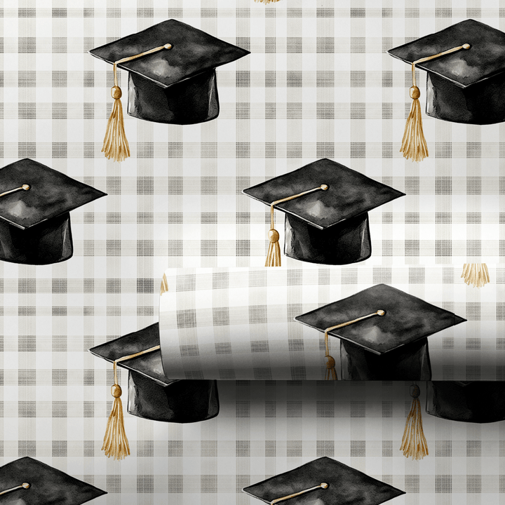 Plaid to Be a Grad - Wrapping Paper - Aspen & Arlo