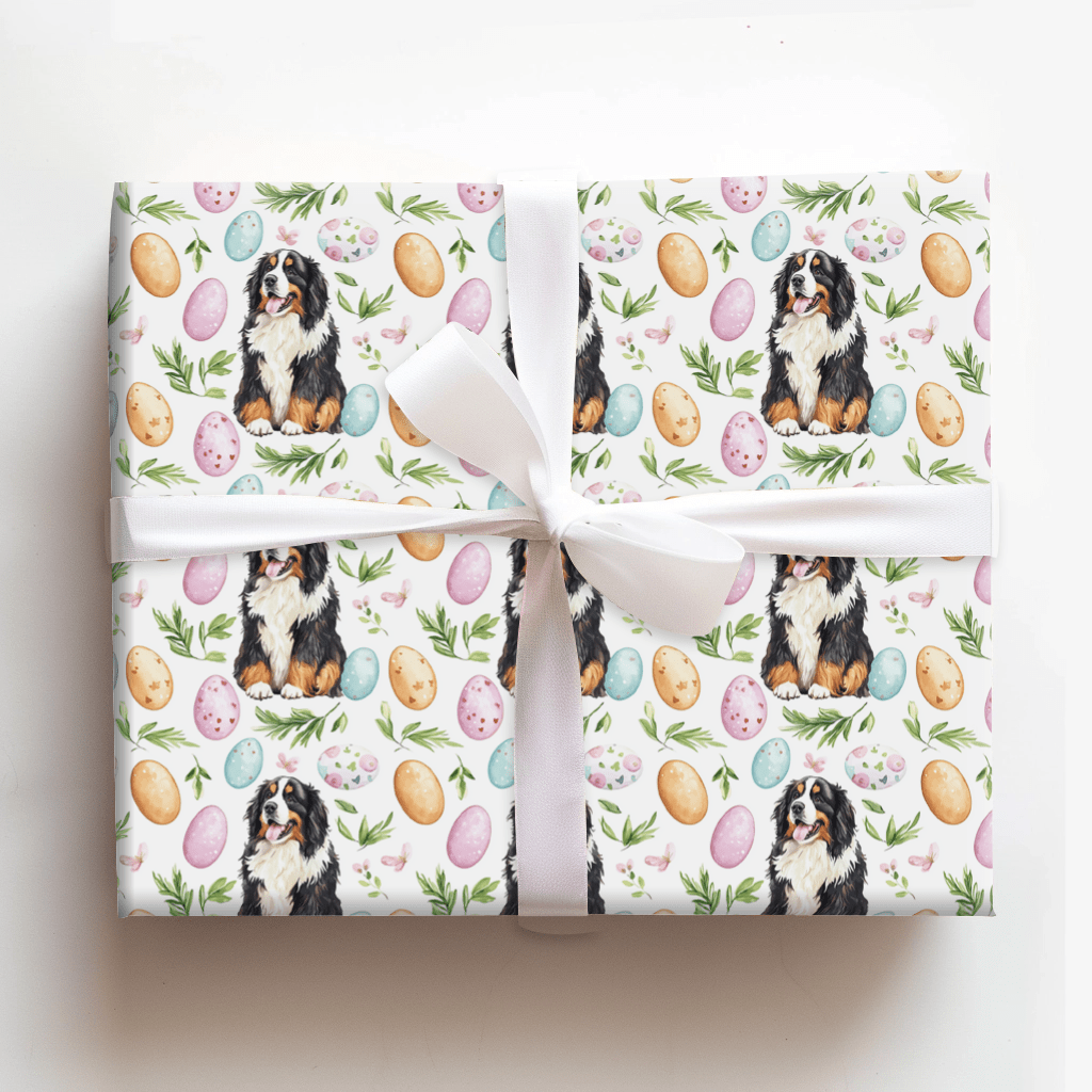Easter Eggs with the Bernese Mountain Dog - Wrapping Paper - Aspen & Arlo