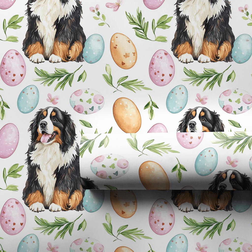 Easter Eggs with the Bernese Mountain Dog - Wrapping Paper - Aspen & Arlo