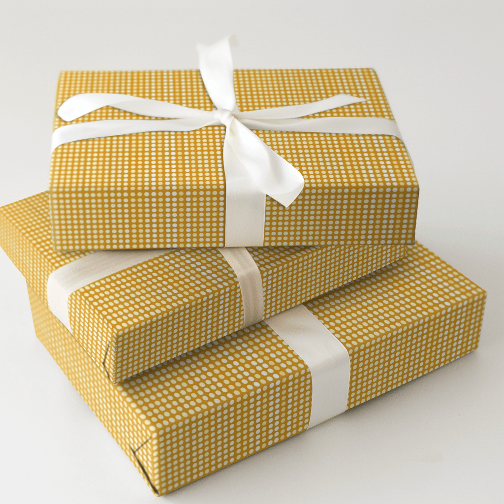 Yellow Dotty Wrap - Wrapping Paper - Aspen & Arlo
