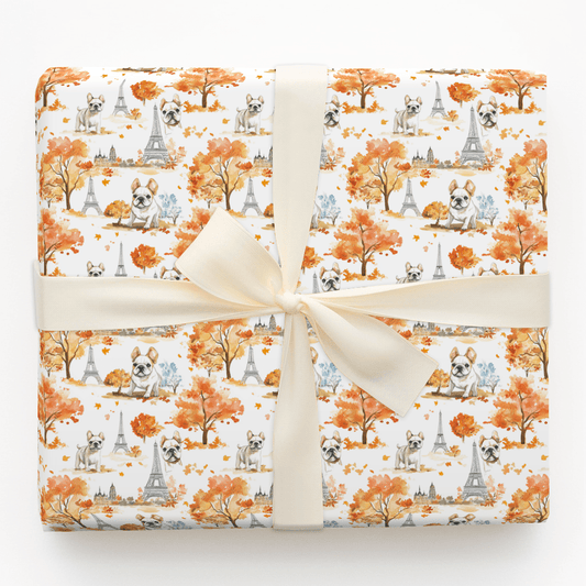 Paris with the Bulldogs - Wrapping Paper - Aspen & Arlo