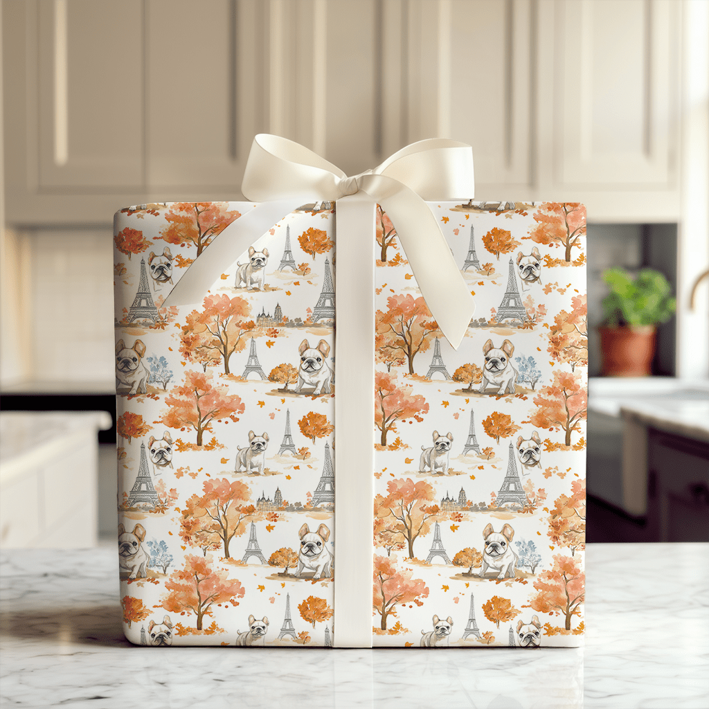 Paris with the Bulldogs - Wrapping Paper - Aspen & Arlo