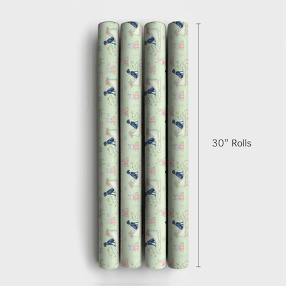 Black Lab Sleigh - Wrapping Paper - Aspen & Arlo