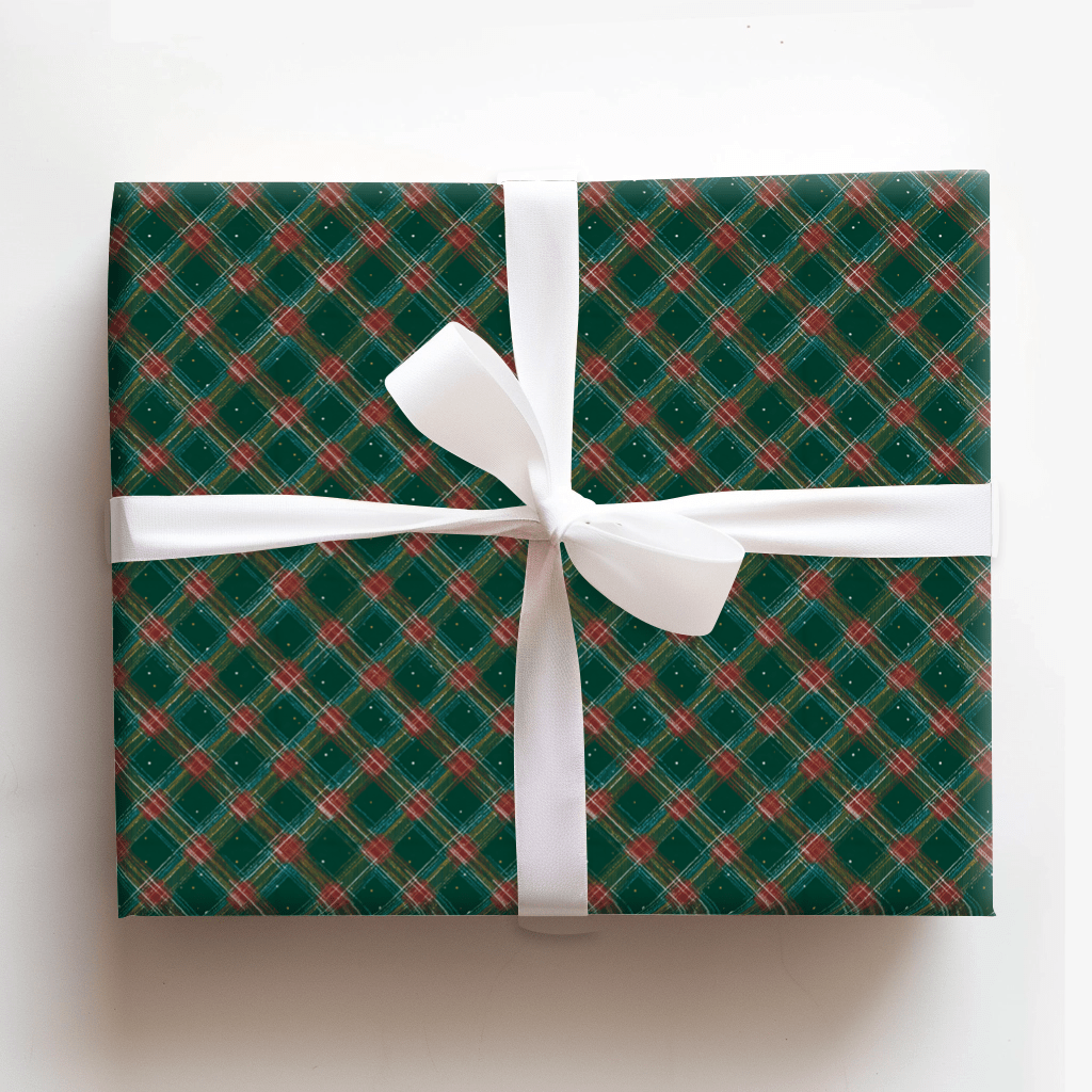 Santa Plaid - Wrapping Paper - Aspen & Arlo