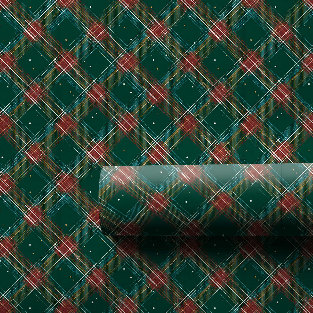 Santa Plaid - Wrapping Paper - Aspen & Arlo
