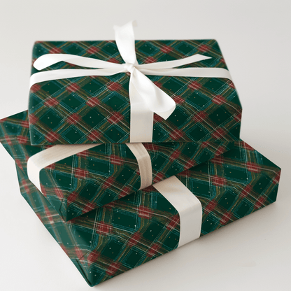 Santa Plaid - Wrapping Paper - Aspen & Arlo