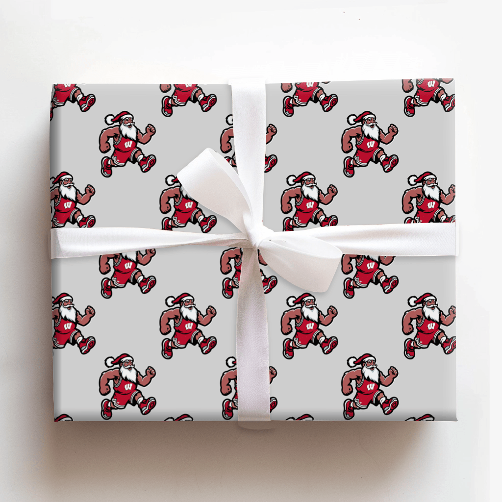 Badgers in a Winter Tip - Off - Wrapping Paper - Aspen & Arlo