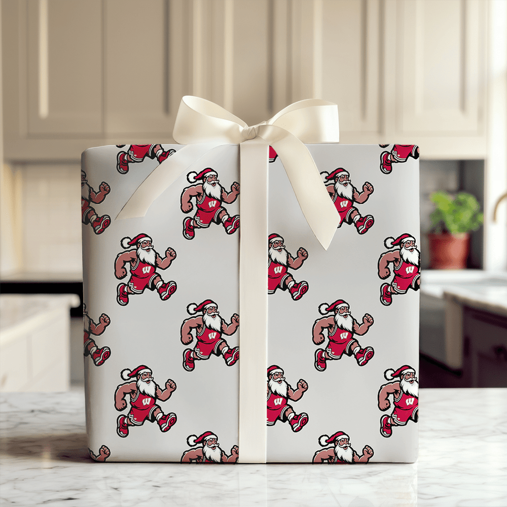 Badgers in a Winter Tip - Off - Wrapping Paper - Aspen & Arlo