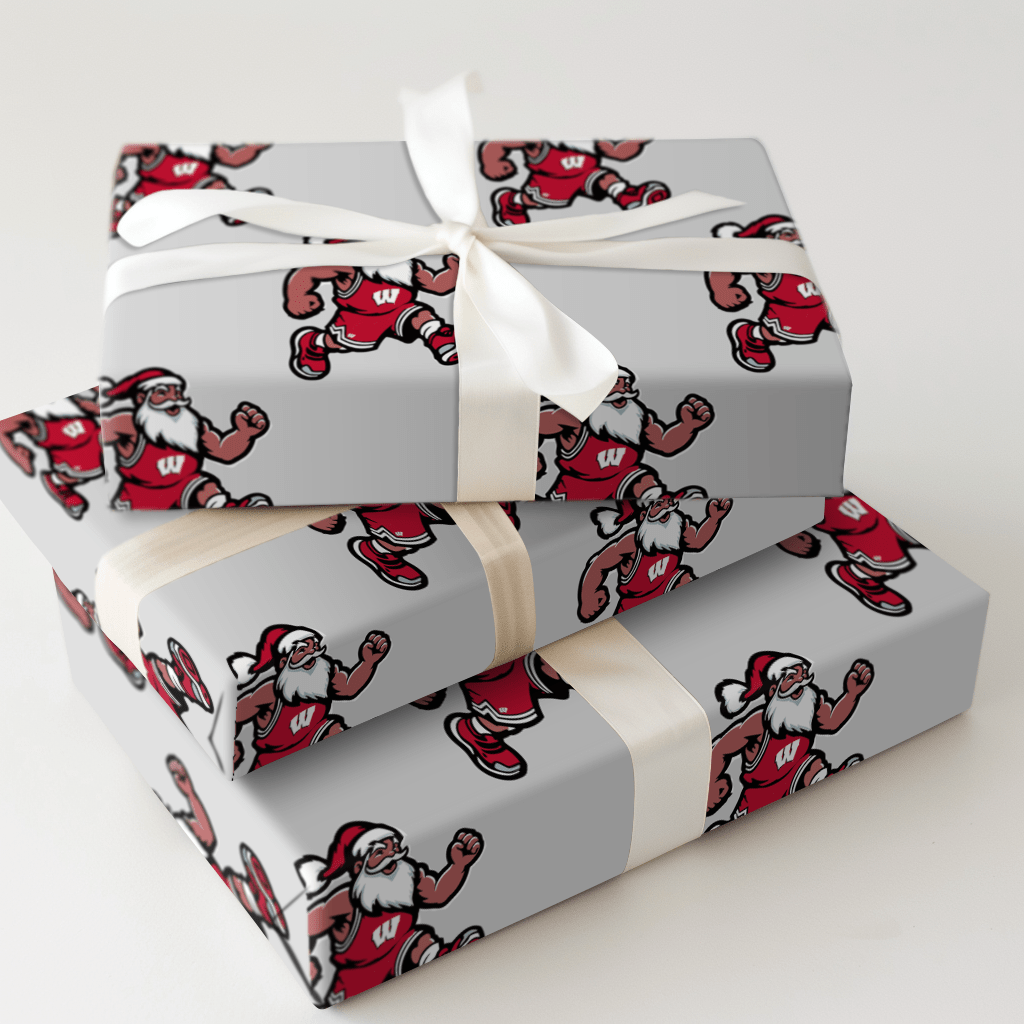 Badgers in a Winter Tip - Off - Wrapping Paper - Aspen & Arlo