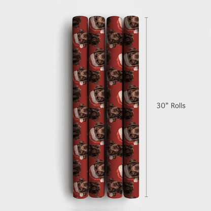 Chocolate Lab Santa - Wrapping Paper - Aspen & Arlo