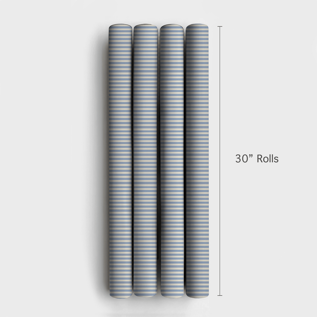 Chambray Stripe - Wrapping Paper - Aspen & Arlo