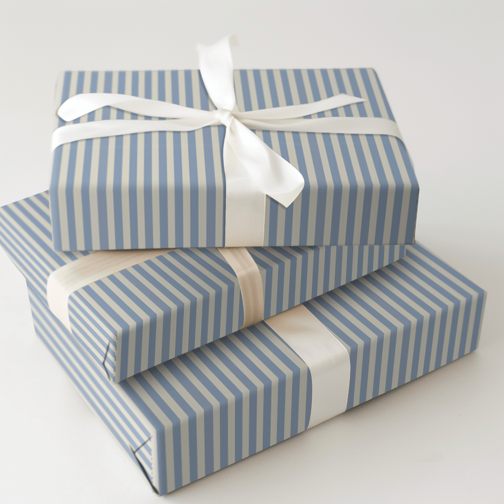 Chambray Stripe - Wrapping Paper - Aspen & Arlo