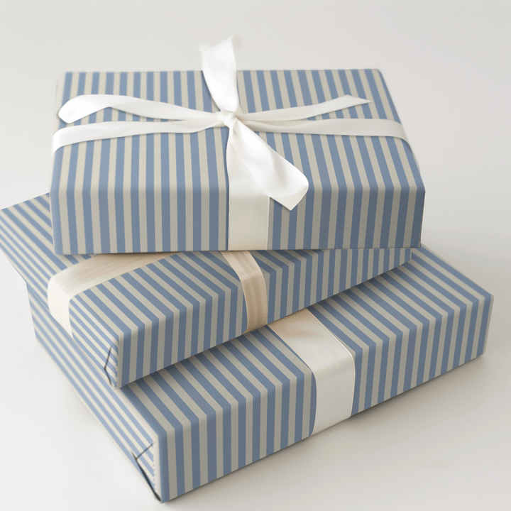 Chambray Stripe - Wrapping Paper - Aspen & Arlo