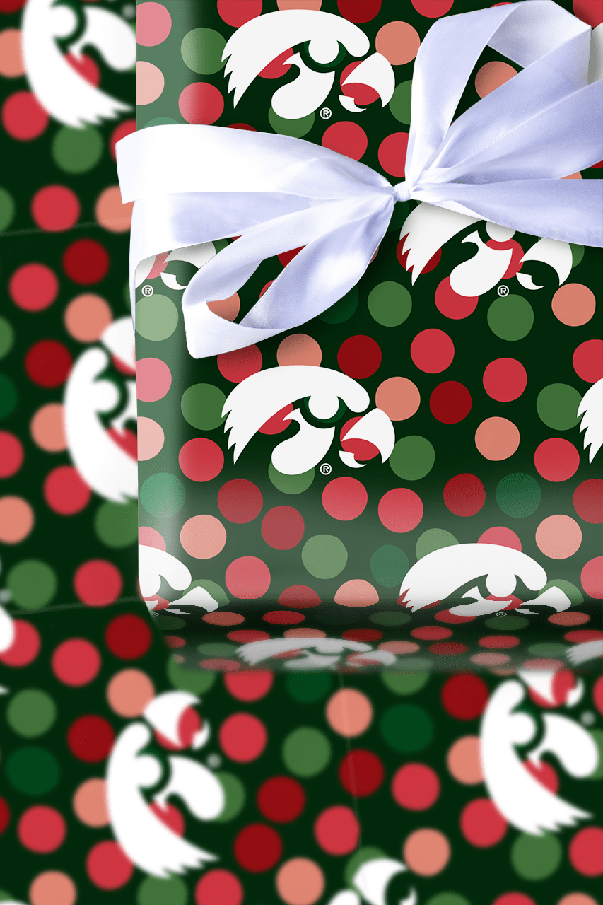 Iowa Winter Dots - Wrapping Paper - Aspen & Arlo