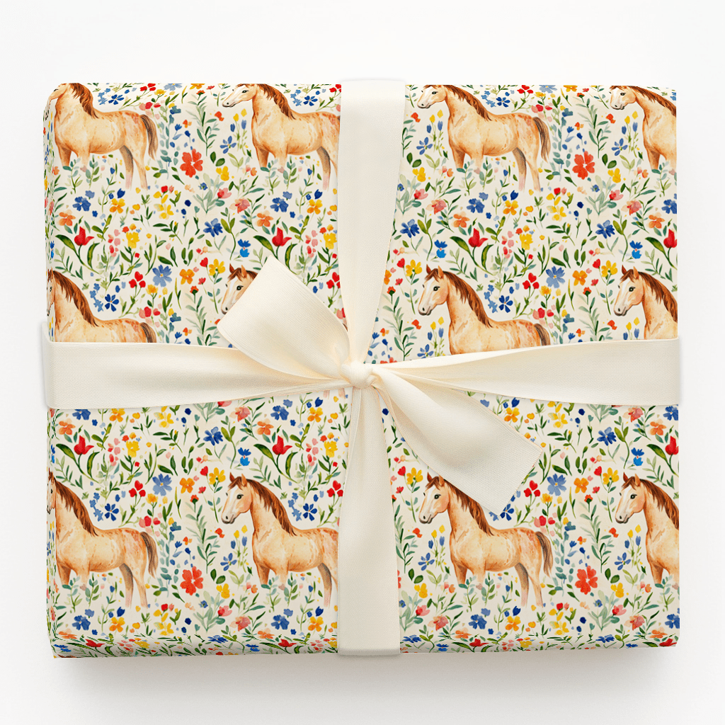 Garden Day with the Tennessee Walking Horse - Wrapping Paper - Aspen & Arlo