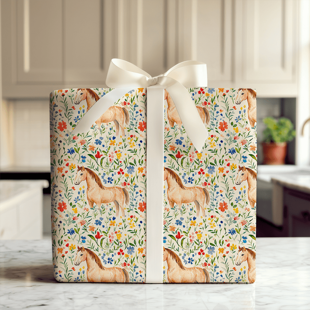 Garden Day with the Tennessee Walking Horse - Wrapping Paper - Aspen & Arlo