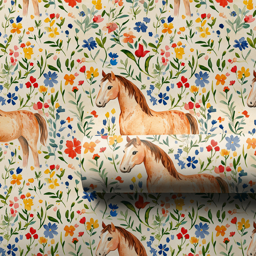 Garden Day with the Tennessee Walking Horse - Wrapping Paper - Aspen & Arlo