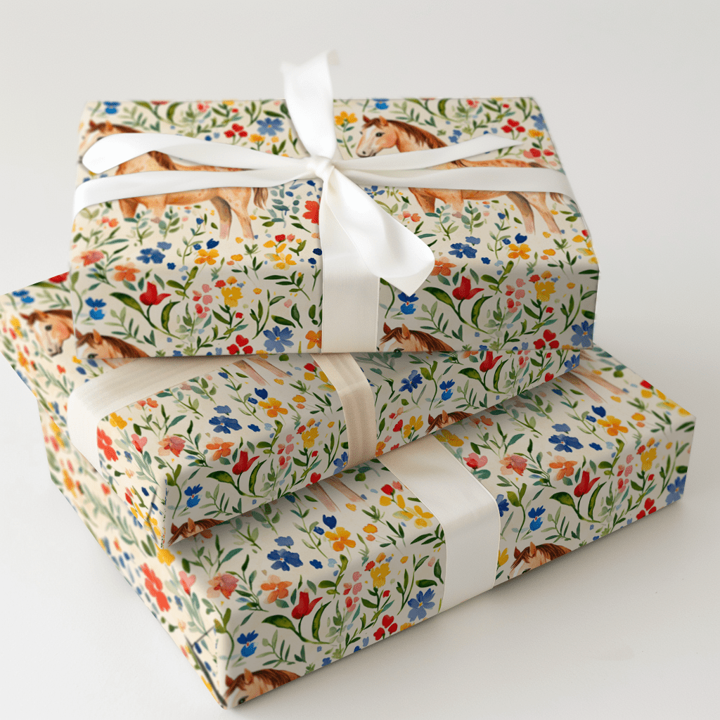 Garden Day with the Tennessee Walking Horse - Wrapping Paper - Aspen & Arlo