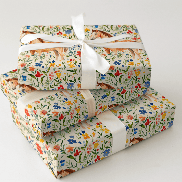Garden Day with the Tennessee Walking Horse - Wrapping Paper - Aspen & Arlo