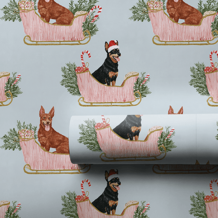 A Merry Kelpie Ride - Wrapping Paper - Aspen & Arlo