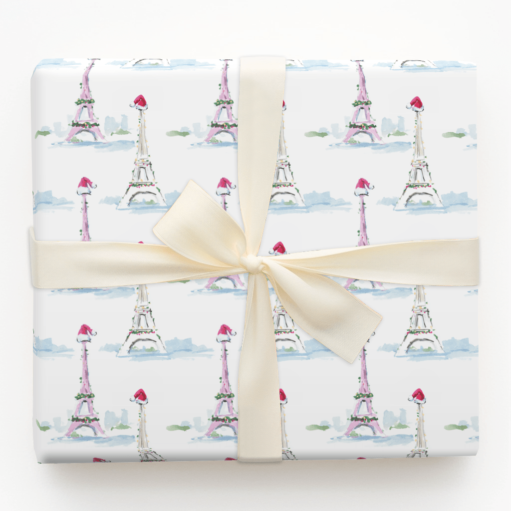 Eiffel Cheer - Wrapping Paper - Aspen & Arlo