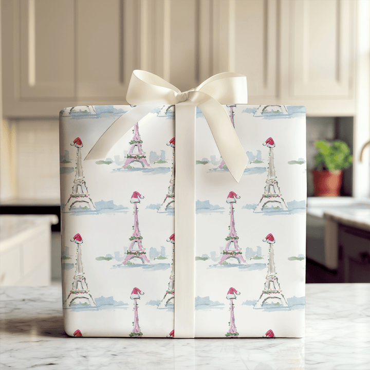 Eiffel Cheer - Wrapping Paper - Aspen & Arlo