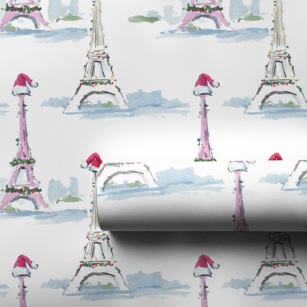 Eiffel Cheer - Wrapping Paper - Aspen & Arlo