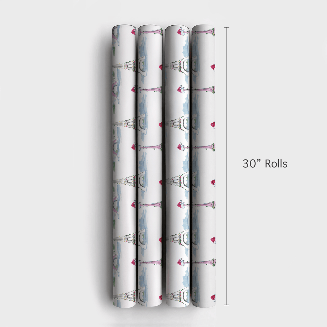 Eiffel Cheer - Wrapping Paper - Aspen & Arlo