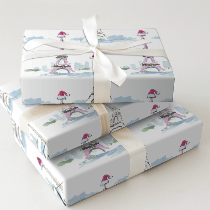 Eiffel Cheer - Wrapping Paper - Aspen & Arlo