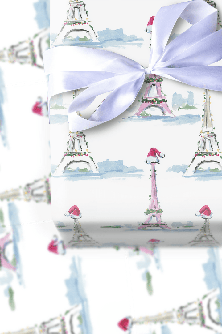 Eiffel Cheer - Wrapping Paper - Aspen & Arlo